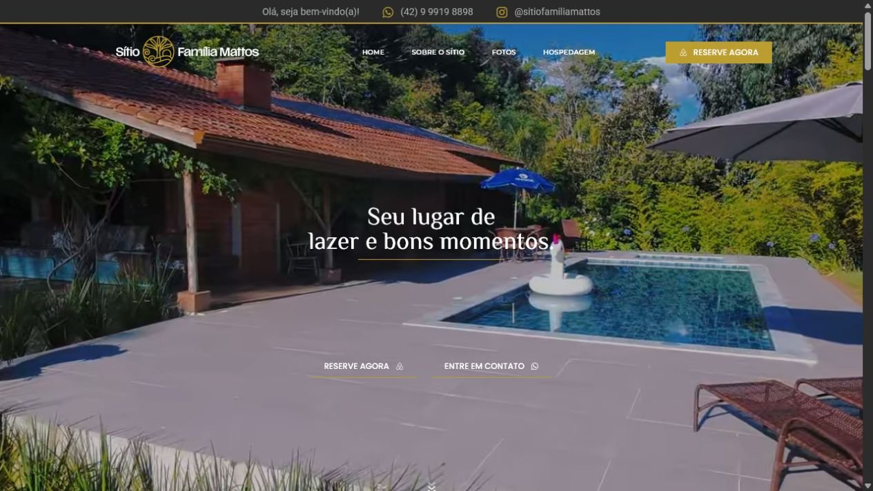 Website Sítio Família Mattos